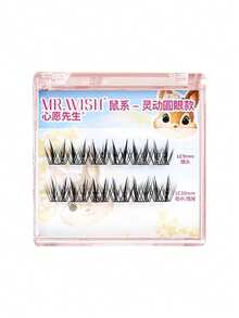 12 Pairs Animal Series Eyelashes - Mouse Series - Lively Round Eyes Travel Size Mouse Series Eyelashes, Suitable For Single Eyelid, Beginner, Slouchy People, Realistic Segmented Thick & Curly Eyelashes, MR.WISH False Eyelashes - LC - View 8