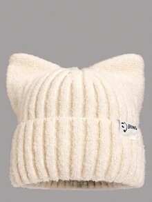 Winter New Japanese Style Cute Cat Ear Knitted Hat, Unisex Elastic Warm Ear Protection Beanie, Soft Girl Knit Cap For Autumn/Winter - Cat Ear Knitted Hat - View 12