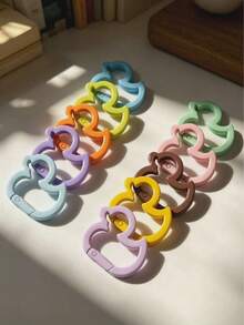 30pcs Colorful Duck Shaped Keychains, Suitable For Crafts, Key Rings And Keychain Decoration, Can Be Used For DIY Keychain Making, Keychain Accessories - Multicolor - View 10