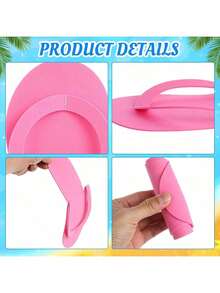 12/24 Pairs Guest Pedicure Slippers, Foam Flip Flops, Pedicure Shoes, Sandals, Women's Spa Party Supplies Wholesale, Slippers Length 26cm, Unisex - View 4