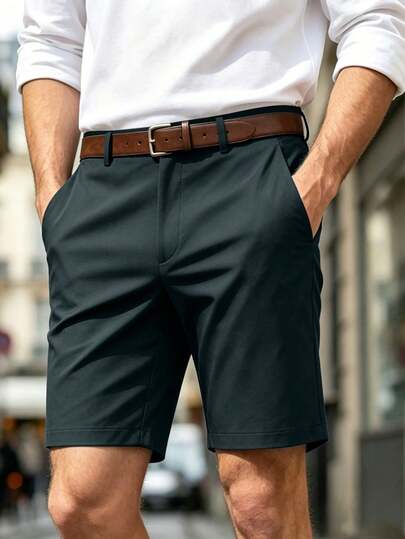 Men's Golf Casual Shorts, Versatile & Comfortable, Formal & Casual Dual-Use, Suitable For Weekend Outings, Dates, Minimalist Commute