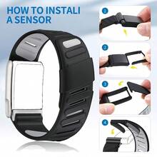 Silikon Smartwatch-Armband kompatibel mit 5.0 MG Herzfrequenzmesser, weiches verstellbares Ersatzarmband-Zubehör, Unisex Sportarmband, kompatibel mit 5.0 MG Uhrarmband, Schnellverschluss-Armband - 25 mm - Übersicht 2