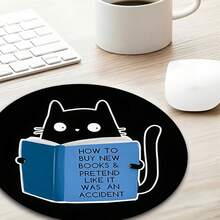1 Piece Of Fun And Cute Mouse Pad, Circular Mouse Pad For Office Desk, Small Mini Travel Mouse Pad With Anti Slip Rubber Base, Laptop Office Rubber Mouse Pad Suitable For Girls And Boys, Suitable For Office, Home, Study And Gaming, 20 * 20 * 0.2cm - View 11