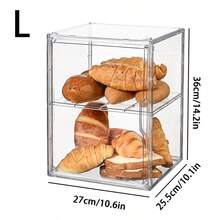 1pc Cake Storage Box, Kitchen Baking Bread Storage Container, Stackable Tea Cup & Water Cup Holder, Easy Access, Moisture-Proof & Pest-Proof, Suitable For Kitchen, Bakery, Coffee Shop - View 14