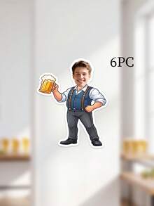 Custom Photo Beer Guy Banner, Personalized Cartoon Man Banner With Beer Mug,Custom Hanging Sign For Men Birthday, Beer Party Wall Decor Supplies - Multicolor - View 11