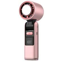 Handheld Turbo Fan With Ice Cooling, Adjustable Wind Speed, Rechargeable Personal Fan, Handheld/Desktop/Neck Mini Fan, Portable Cooling, Suitable For Travel, Outdoor, Office, Work, Summer, Camping, 1pc 1800mAh Battery, Total Capacity 1800mAh - A - View 13