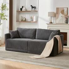 Modern Minimalist Fabric Sofa With Multifunctional Conversion: Comfortable Sofa Bed For Living Rooms, Offices And Studios, Foldable Double Sofa Bed For Small Apartments. - 灰色 - 查看 12