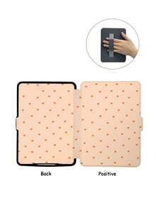 GIIPPA Kindle 電子閱讀器保護殼，手持書本式設計，橘色愛心圖案，相容 Kindle Paperwhite 5th/6th/7th、Paperwhite 10th/11th/12th、Kindle(Colorsoft)/10th/11th/12th 及其他熱門型號，Kindle 配件/情人節 - 橘色 - 查看 12