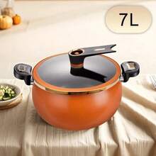 7L Soup Pot - Multi Functional Stock Pot With Dual Handles, Large Capacity Thickened Cast Iron, Compatible With Induction And Gas Stoves, Perfect For Soups, Stews, Versatile Cookware - View 5