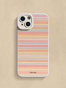 Coque de téléphone anti-chute peinte à rayures colorées givrées en forme d'œil de chat, compatible avec iPhone 17pro/17Air/17/17promax/16/11/16pro/16plus/16promax/16e/15Promax/13/14/12/XS/XR/7G/8P, compatible avec Samsung Galaxy 11/12Pro/12/12X/13Pro/14Pro/15Pro/, compatible avec Redmi 10/9/Note9/12c/Note11pro/Note8 - Multicolore - Voir 6