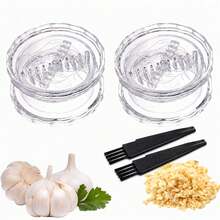 Transparent Manual Garlic Twist - Multi-Functional Mincer & Grinder For Garlic, Onion, Ginger, Herbs, Nuts, Impact Resistant Kitchen Gadget & Home Accessory - White - View 10