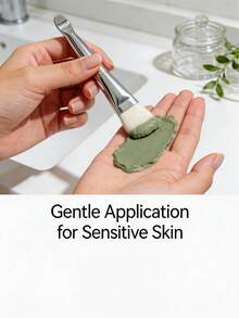 2pcs Face Mask Brush Set - Soft And Application Tools, With Cream Scoop Design, Gentle Exfoliating Bristles, Suitable For Clay Masks, Creams, Serums - Hygienic Face Mask Brush Set, Suitable For Sensitive Skin, 1pc Soft Bristle Face Mask Brush And 1pc Silicone Face Mask Brush Easy To Clean And Durable - Silver - View 4