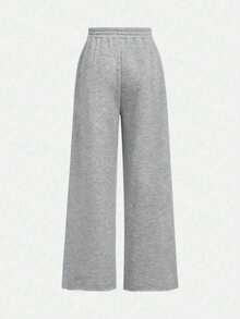 Sweet Relaxed Slouchy Youth Girl Creative Cat Print Sweatshirt, Casual Crew Neck Sweatshirt Paired With Loose Wide Leg Pants, Autumn/Winter Daily 2-Piece Set. - Hot Pink - View 6