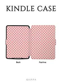 GIIPPA 1件紅色波點圖案設計保護殼，適用於Kindle 10代、Kindle 11代、Kindle Paperwhite 5電子閱讀器，具備自動喚醒/睡眠功能，輕巧便捷，完美貼合保護您的閱讀設備，浪漫禮物 - 彩色 - 查看 5