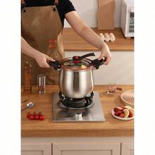 Premium Stainless Steel Non Stick Cooking Pot Large Capacity Stew And Soup Pot With Safety Lid Compatible With Induction And Gas Stoves - View 9