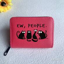 Cartoon Cat Print Card Holder, Lightweight Fashion Wallet, Suitable For Daily Use, Women's Gift Mini Wallet Handbag - Multicolor - View 14