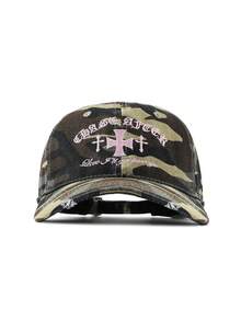 1pc Unisex Letter Camouflage Baseball Cap, Breathable Lightweight Baseball Cap, Suitable For Outdoor Sports, Hiking And Cycling Casual Wear - Multicolor - View 5