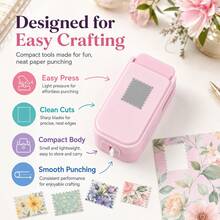 1x0.8inch Postage Stamp Edge Paper Punch For Junk Journal & Scrapbooking, Stackable Craft Punches With Precision Alignment Cutout Design For Card Making-Pink - Medium Pink - View 11