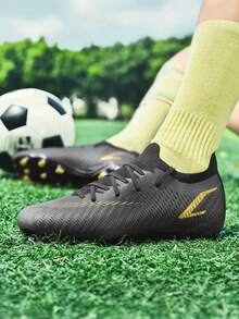 Men's Soccer Shoes Classic Sports Football Shoes Match Training Shoes New AG Studs Soccer Shoes Professional Anti-Slip Adult Football Shoes Couple Outdoor Turf Lightweight Football Boots - Black - View 7
