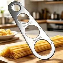 Stainless Steel Pasta Measuring Cup, 4-Hole Kitchen Tool, Precise Portion Control - Silver - View 7
