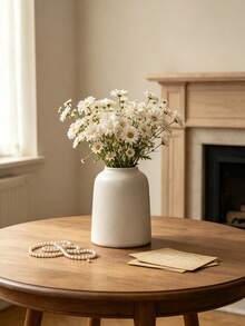 Mottled Textured Vase, Minimalist Neutral Sandstone Pattern Vase, Modern Rustic Style Decorative Vase, Suitable For Living Room Coffee Table, Home Decor - Multicolor - View 4
