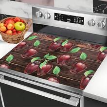 1pc Vintage Wood Grain Apple Pattern Rubber Absorbent Dish Mat, Espresso Machine Countertop Absorbent Mat, Sink Drain Mat, Soft Faucet Absorbent Mat, Sink Cup Mat, Home & Kitchen, Bathroom Accessories - Multicolor - View 14