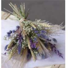 Brown Artificial Reed Grass Bouquet, Large Rabbit Tail Grass, 43.18cm Bohemian Style Fluffy Artificial Reed, Wedding Home Tabletop Party Decoration (Classic Style) - Purple - View 4