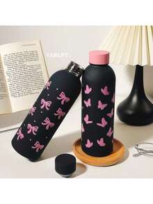 1pc 2025 New Portable Elegant Large Capacity Stainless Steel Insulated Water Bottle, Suitable For Students - Red Wine Bottle - View 3