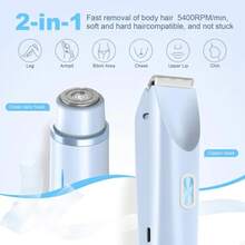 2-In-1 Electric Shaver For Women With Sharp Ceramic Blades For Quick Multi-Area Hair Removal. Waterproof For Dry & Wet Use. Powerful Motor Ensures Smooth Shaving. Great For Bikini Line And Travel, Ideal Gift For Her. - Multicolor - View 4