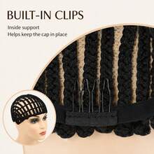Refined Braided Wig Caps, Black Braided Wig Cap For Crochet Hair - Hook Braided Wig Net Liner Cap For Wig Making Breathable Crochet Mesh Base, Reusable Cornrow Ponytail Cap, Easy Glueless Sew-In Wig Making, Women Hair Extensions Accessories - View 5
