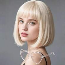 High-Color Short Bob Wig, Holiday Fun Cosplay Party Series Ball Costume Accessory Hairpiece, Women's Daily Wear Fashion Elegant Basic Style Wig - Multicolor - View 16