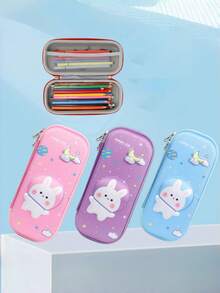1pc Boy/Girl 3D Dinosaur Astronaut Pencil Case, Hard Pencil Box, Large Capacity Stationery Pencil Pouch For Kids, Back To School , First Day Of School - Multicolor - View 9