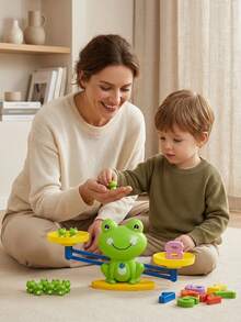 Random Frog Balancing Math Toy Set, Interactive Weight Stacking And Counting Game, Suitable For Kids, Logical Thinking And Intellectual Development, Girls Toy, Educational Counting And Weight Comparison Activities (Birthday/Christmas/Halloween Gift) - Multicolor - View 6