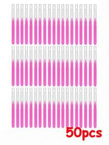 200/100/150/50/20/5pcs Mini Eyebrow Brushes, Bendable Micro-Fine Mascara Brush Head Makeup Tool, Eyelash Filler Brow Lift Dye Brush, Eye Tool, Eyelash Tool, Eyelash Comb, Travel And Daily Use - Hot Pink - View 8