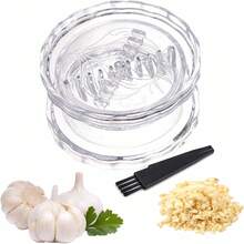 Transparent Manual Garlic Twist - Multi-Functional Mincer & Grinder For Garlic, Onion, Ginger, Herbs, Nuts, Impact Resistant Kitchen Gadget & Home Accessory - White - View 9