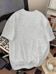 [Envío en 24h desde DE/FR/ES]Camiseta estampada de moda para hombre |   Cuello redondo informal, tela ligeramente elástica, temporada de verano, corte regular - el regalo perfecto. - B - Ver 9