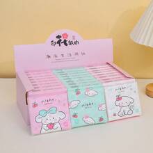 120pcs 3-Ply Thickened Cartoon Printed Facial Tissues, Portable Small Size Handkerchief, Wooden - Tissues - View 6