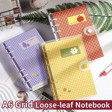 A6 Cute Plaid Transparent PVC Loose-Leaf Notebook, Detachable Loose-Leaf Diary 120 Pages, Lined, Large Capacity, No Sharp Edges, Soft Touch, Back To School Planner, Scrapbook School Supplies - A6 - View 11