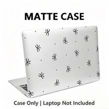 1件蝴蝶結波點UV印花筆記本電腦保護殼，透明硬殼保護套，適用於MacBook，耐用塑料硬殼，兼容Air和Pro - 查看 1