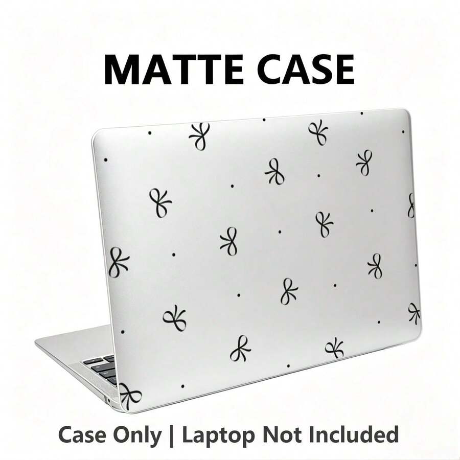 1件蝴蝶結波點UV印花筆記本電腦保護殼,透明硬殼保護套,適用於MacBook,耐用塑料硬殼,兼容Air和Pro - 查看 1
