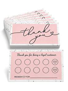 20/50Pcs Loyalty Stamp Reward Cards For Beauty Salon Spa Small Business Customer Retention Promotion - Loyalty Card - View 4
