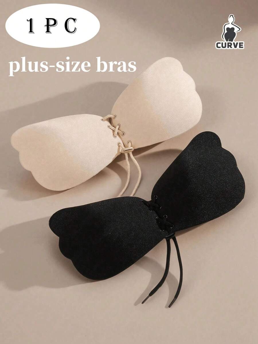1pc Invisible Strapless Adhesive Bra, Seamless Push-Up Bra, Reusable, Suitable For Dresses