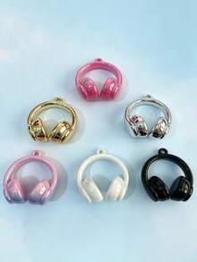 Set de 4 piezas de accesorios de colgante acrílico de estilo aleatorio, accesorios de colgante de auriculares degradados, material de llavero DIY, decoración de cuentas de colgante, regalo festivo - Multicolor - Ver 6