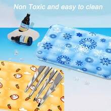 Durable Pet Cooling Mat For Summer, Easy To Clean, Comfortable And Cool Dog/Cat Bed - Baby Blue - View 3