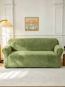 1 Buah Sarung Sofa Katun Lembut Kationik Anti Kotoran dan Tahan Hewan Peliharaan, Jacquard Mewah Timbul dengan Pola Daun Besar Sederhana, Palet Warna Beragam, Tebal, Gaya Musim Gugur/Musim Dingin, Cocok untuk Sofa 1/2/3/4 Dudukan - hijau rumput - View 6