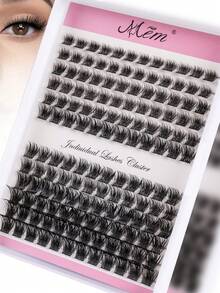 Natural False Eyelashes 12-16mm Mixed Style 0.07mm D Curl, 12 Rows 144 Pieces, Single Cluster 3D Precise Fit, Suitable For Daily Makeup, Lightweight And Portable, Applicable For Daily Life, Parties And Various Occasions. - D - 查看 1