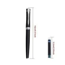 One Pen Luxury Glossy Black Metal Fountain Pen, Smooth Writing, Suitable For Calligraphy Practice, Business-Grade Gift, Suitable For Students And Teachers, Neutral Signature Pen, Replaceable Ink Cartridge - Fountain Pen - View 7