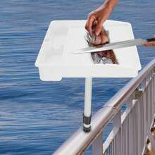 Boat Cutting Board, Bait Cutting Board, Fish Fillet Cutting Table, Fish Cutting Board Rounded Bait Table, Bait Cutting And Fish Processing Workbench, 18.11 * 14.57 Inches - White - View 5