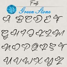 1件不鏽鋼金色女款字母心形吊墜項鍊，附誕生石，極簡個性化設計，百搭吊墜，聖誕節送女友禮物，情人節 - 金黃色 - 查看 63