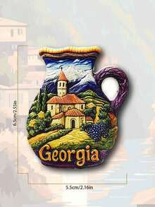1pc Poland Turkey Georgia Kazakhstan 3D Stereoscopic Travel Souvenir Home Decor Magnetic Fridge Magnet - 1PC - View 11